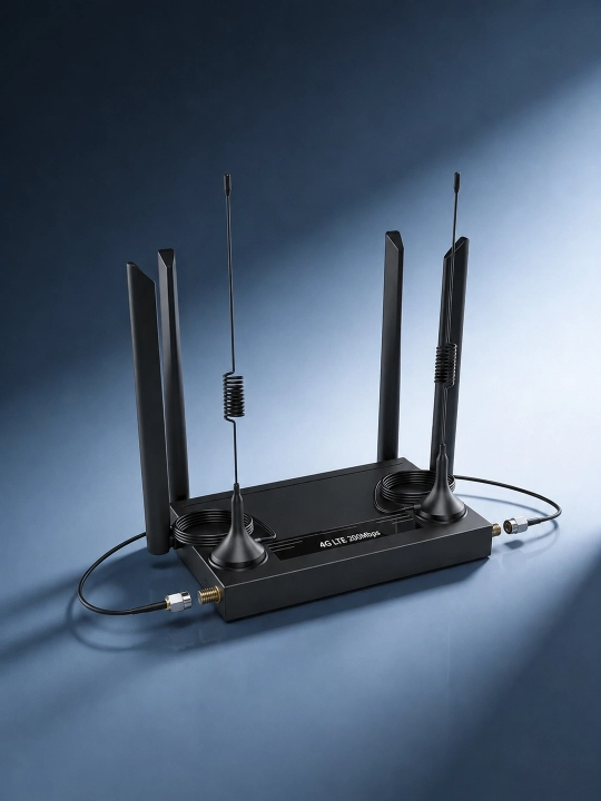 SIM kartali 4G LTE Wi-Fi router, CPE modem 300 Mbit/s, tashqi antennali