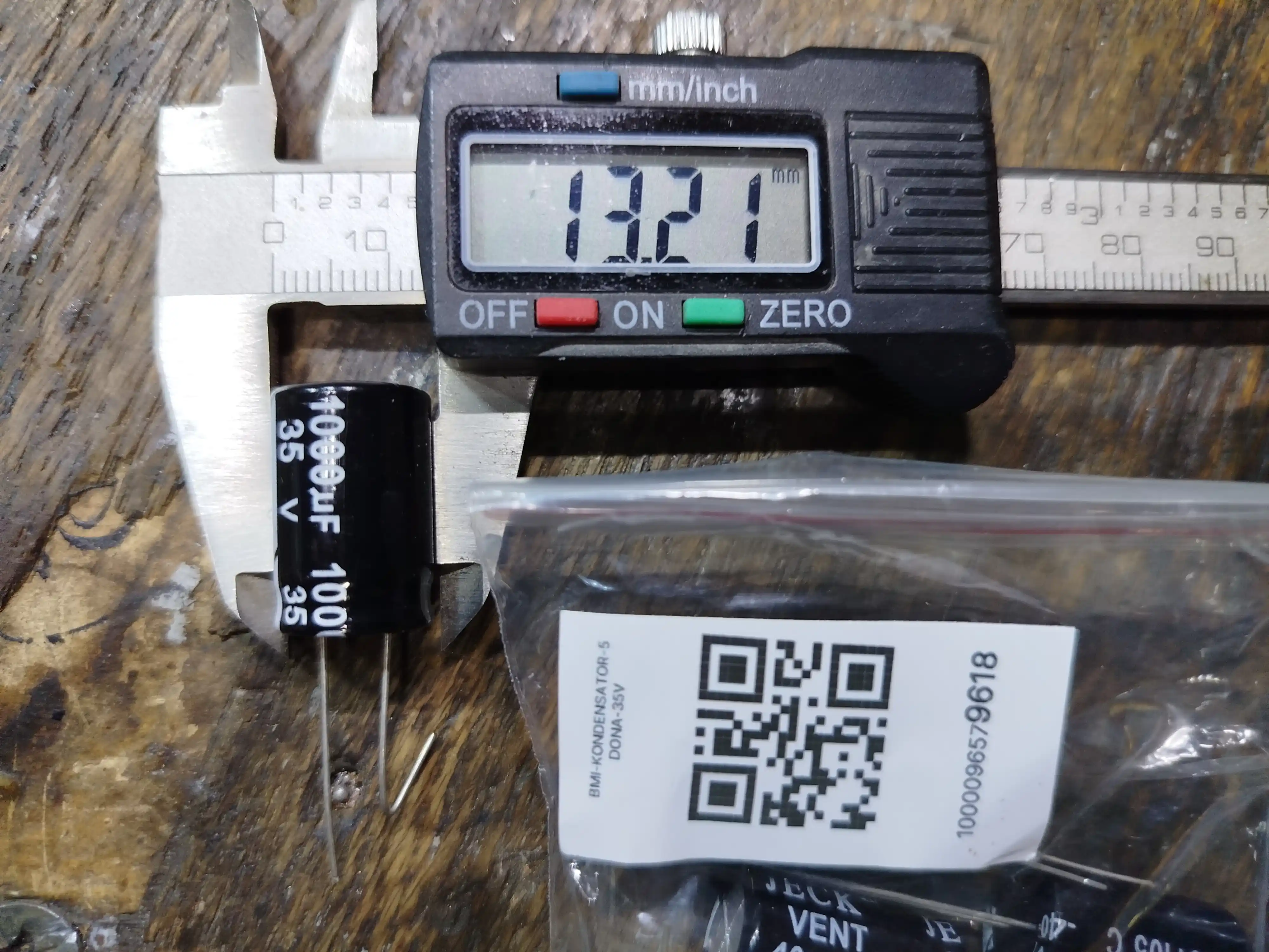 1000 мкФ 10V–63V elektrolitik kondensatorlar to‘plami, 5 dona