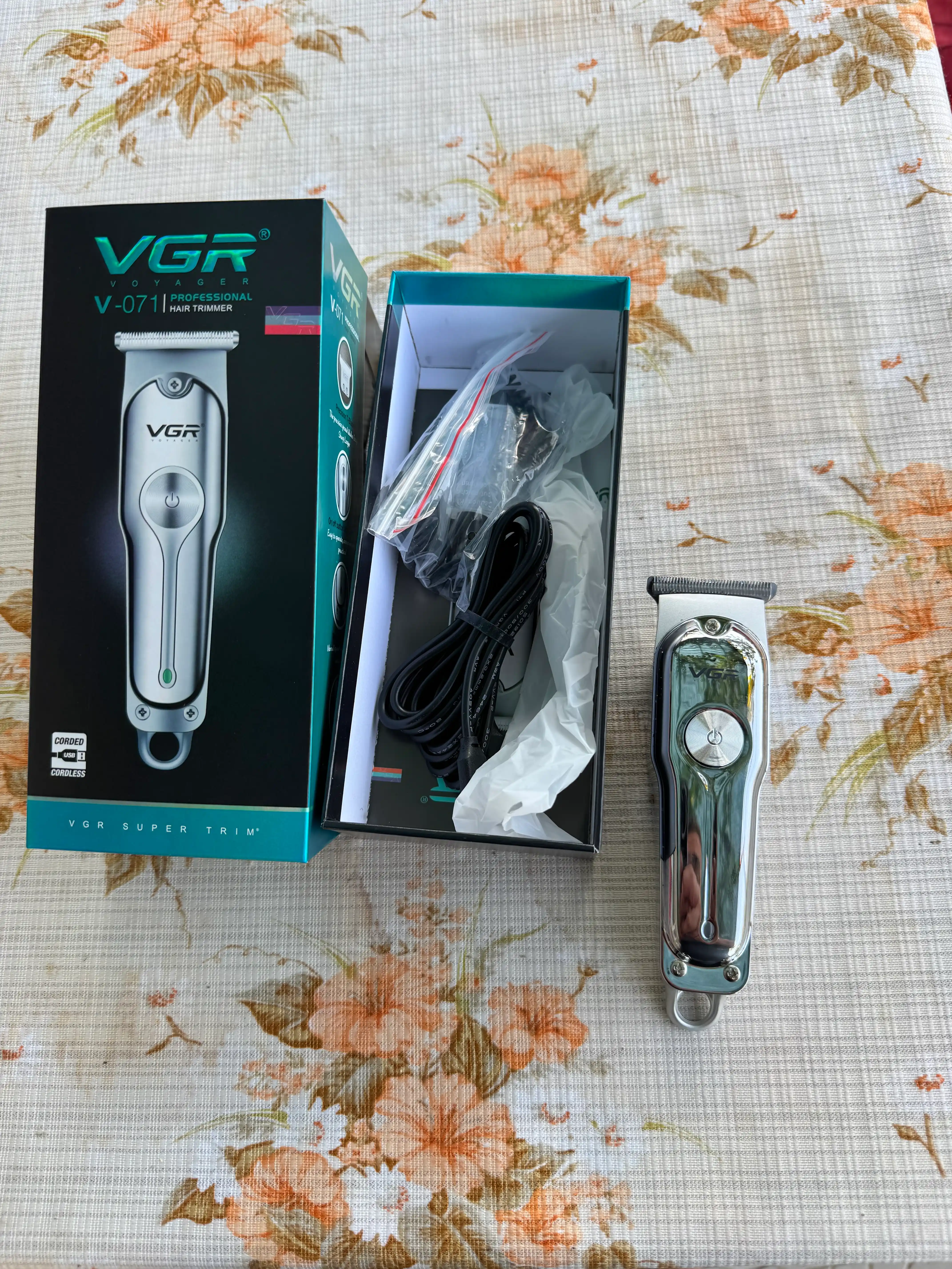 Машинка для стрижки волос VGR V-071, VGR V-290, триммер для бритья бороды, бритва