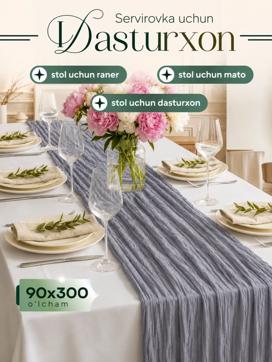 G'ijim matoli dorojka oshxona uchun dasturxon stol, ramazon dasturxoni - 