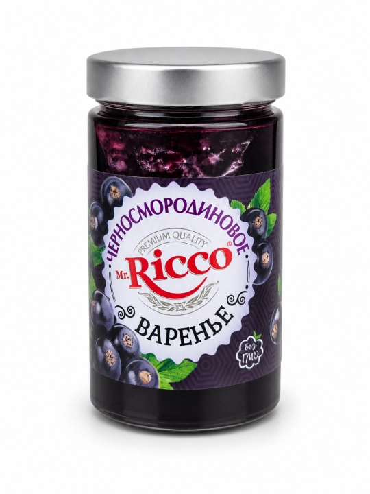 Murabbo Mr.Ricco, Chernika (Ko'k meva), Klyukva, Qora smorodina