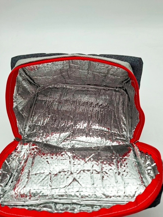 UNIMAX Termossumka, lunchbox uchun sumka, issiq va sovuq ovqatga, 24×19×15 sm, kulrang