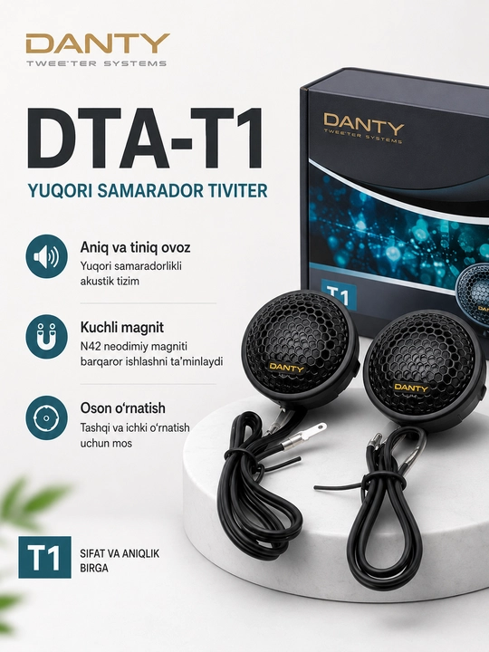 Твитеры Hertz DT 24.3 80W, автомобильные пищалки с кроссоверами, 2 шт - 