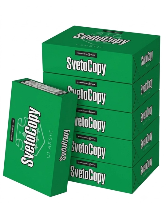 SvetoCopy ECO A4 oq qog‘ozi – 80 g/m², 500 varaq × 5 qadoq (2500 varaq) - 