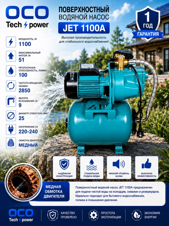 Насос AUJET-1100A/24L