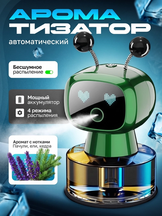 Автомобильный ароматизатор «Умный робот» с флаконом - 