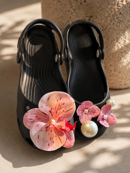 Crocs балетки для женщин, мягкие и легкие, с джибитсами орхидея