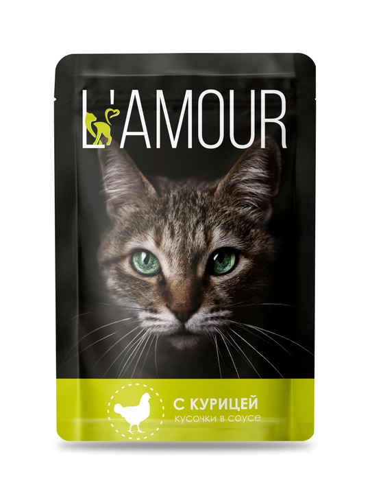 Lamour влажный корм для кошек, с курицей в соусе, 75 гр 5 шт