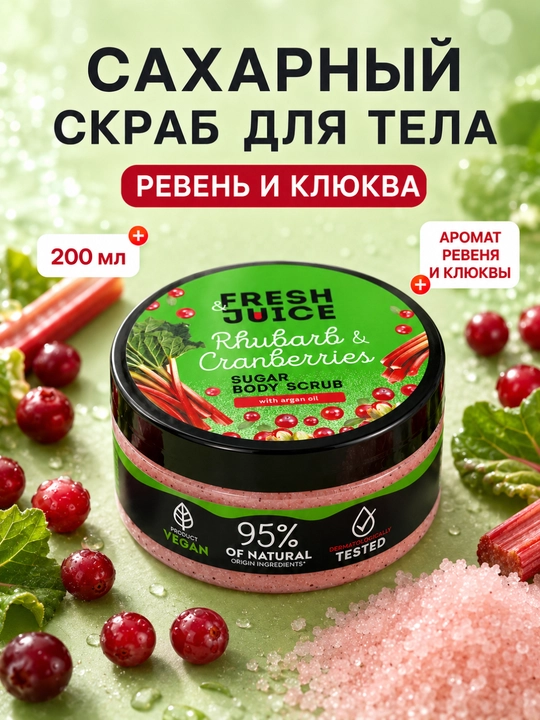 Tana uchun Fresh Juice Marakuyya va Tiare shakarli skrabi, 225 ml - 
