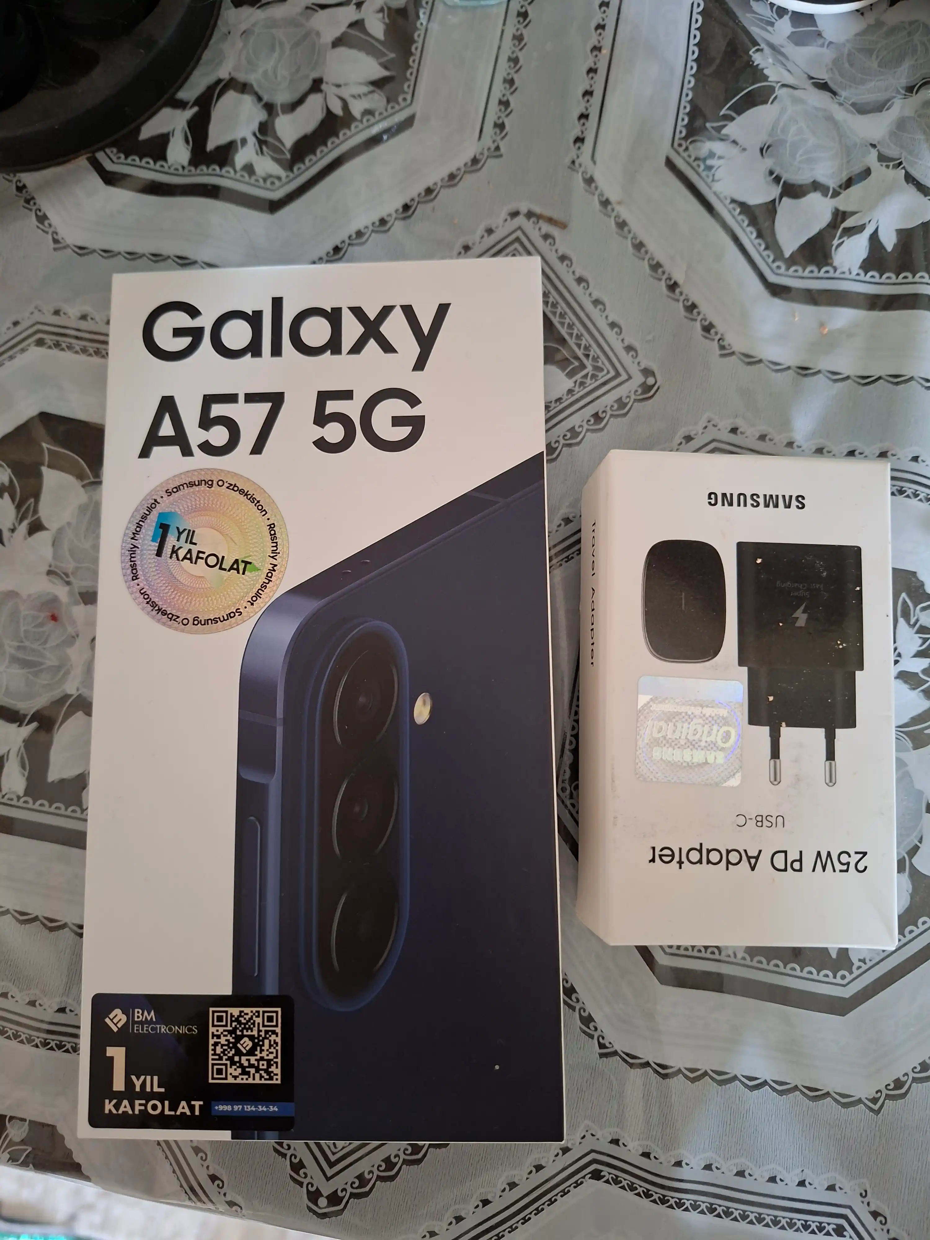 Samsung A57 5G, smartfoni, 50MP, sAMOLED, 120Hz, Sovg'asiga adapter
