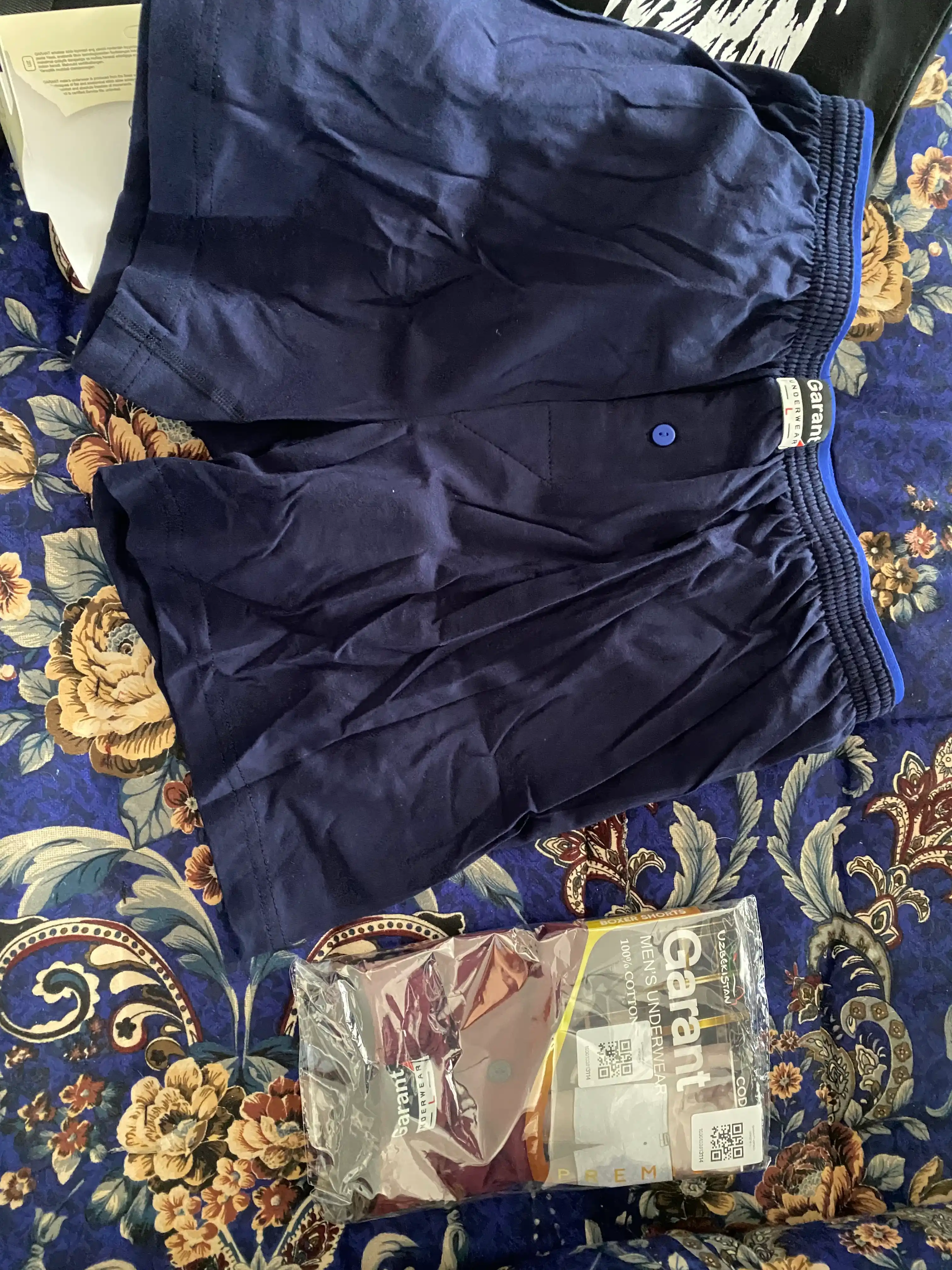 Garant GP303 erkaklar bokser trusiklari, 100% paxta, M–3XL o'lchamlari