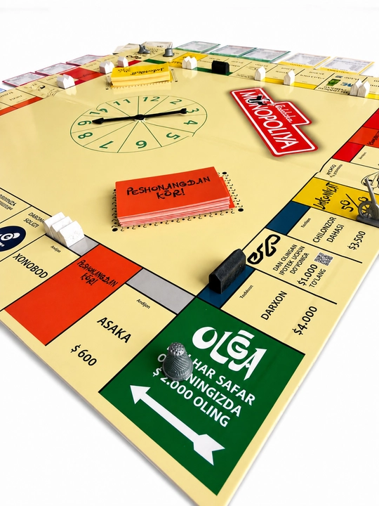 O'zbekcha Monopoliya - Intellektual stol oyini, oila va dostlar bilan oynash uchun