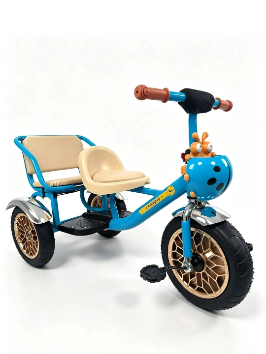 XSL-15D ikki o‘rinli bolalar uch g‘ildirakli velosipedi, 1–6 yosh, EVA g‘ildirak