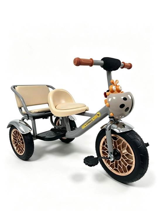 XSL-15D ikki o‘rinli bolalar uch g‘ildirakli velosipedi, 1–6 yosh, EVA g‘ildirak