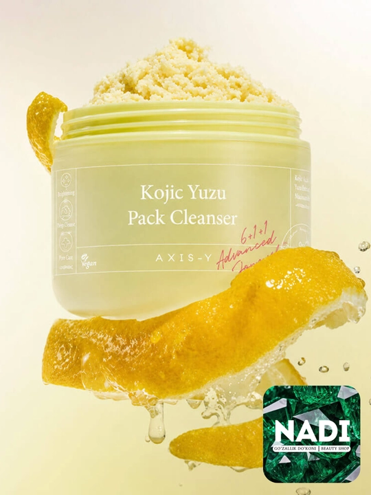 Yuzni yuvish uchun ko‘pik-niqob Axis-Y KOJIC YUZU PACK CLEANSING, 60 g - 