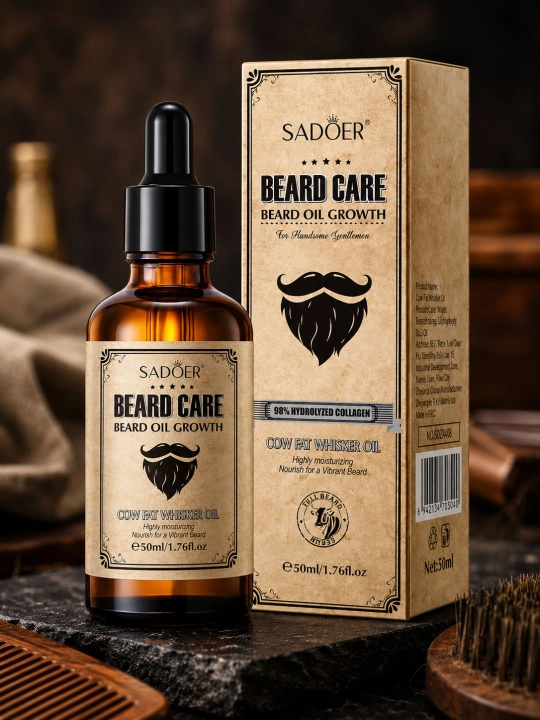 Масло для бороды SADOER Beard Care, увлажняющее и смягчающее средство для ухода за бородой