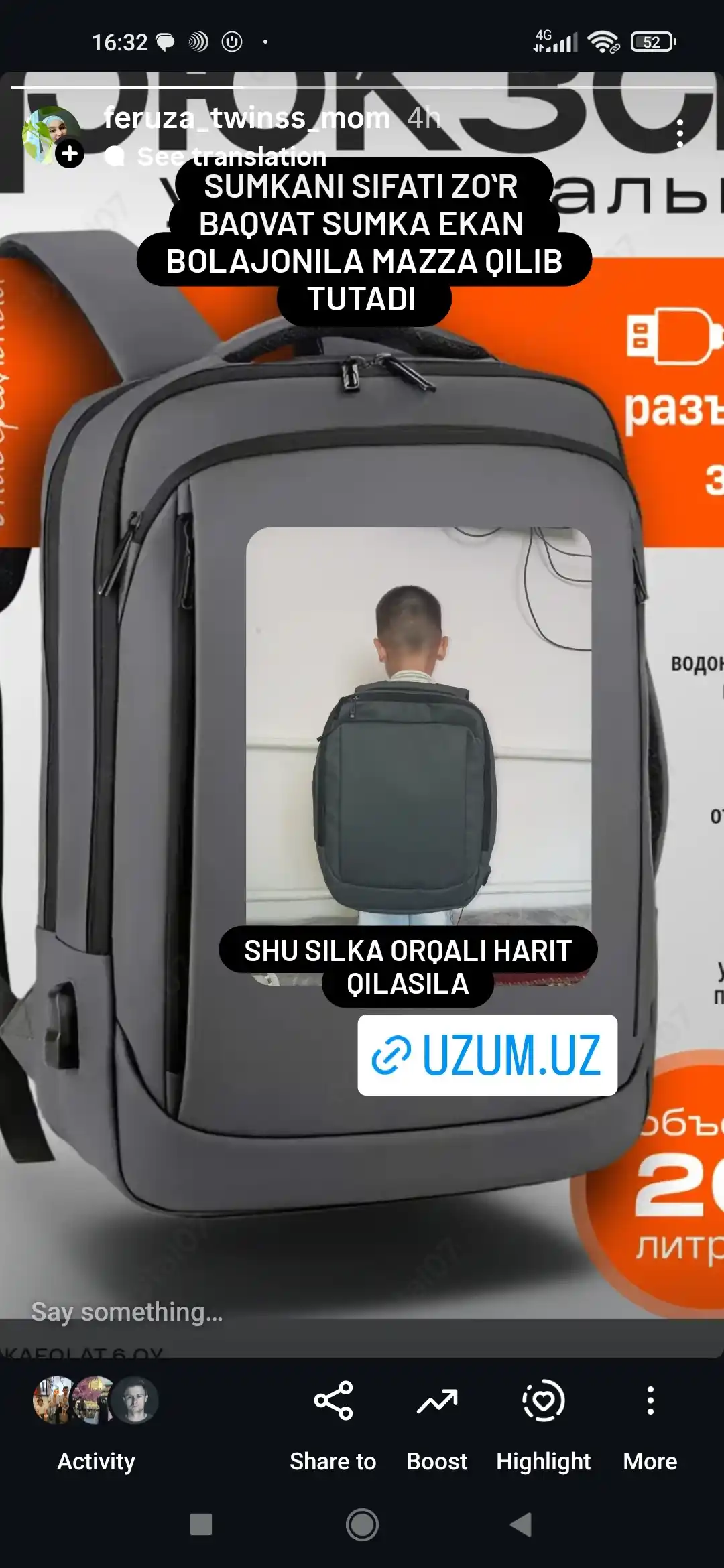 Erkaklar va ayollar uchun USB shahar ryukzagi, noutbuk, ofis sumkasi, maktab ryukzagi