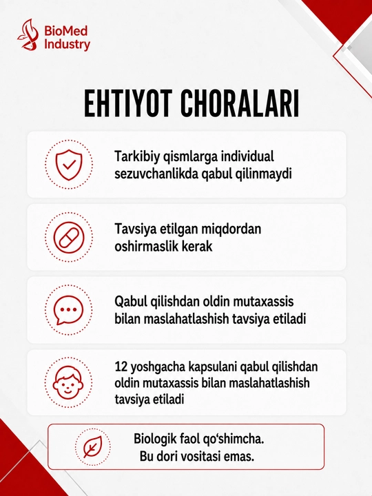 EKSTRAFER — gemoglobin darajasini oshirish va kamqonlikning oldini olish uchun 30 kapsula