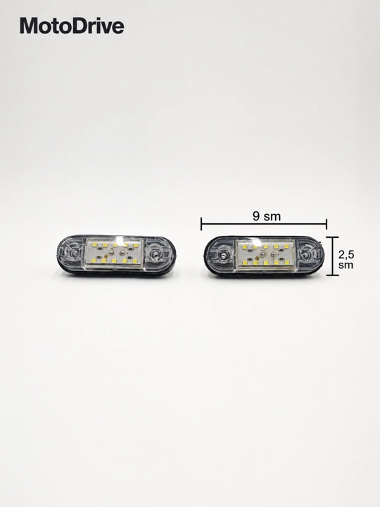 Barcha turdagi transport vositalari uchun universal LED gabarit chirog‘i, 2 dona