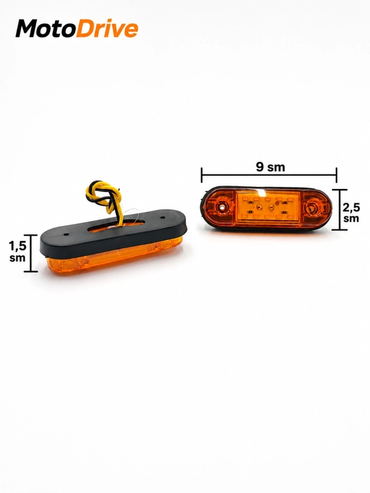 Barcha turdagi transport vositalari uchun universal LED gabarit chirog‘i, 2 dona