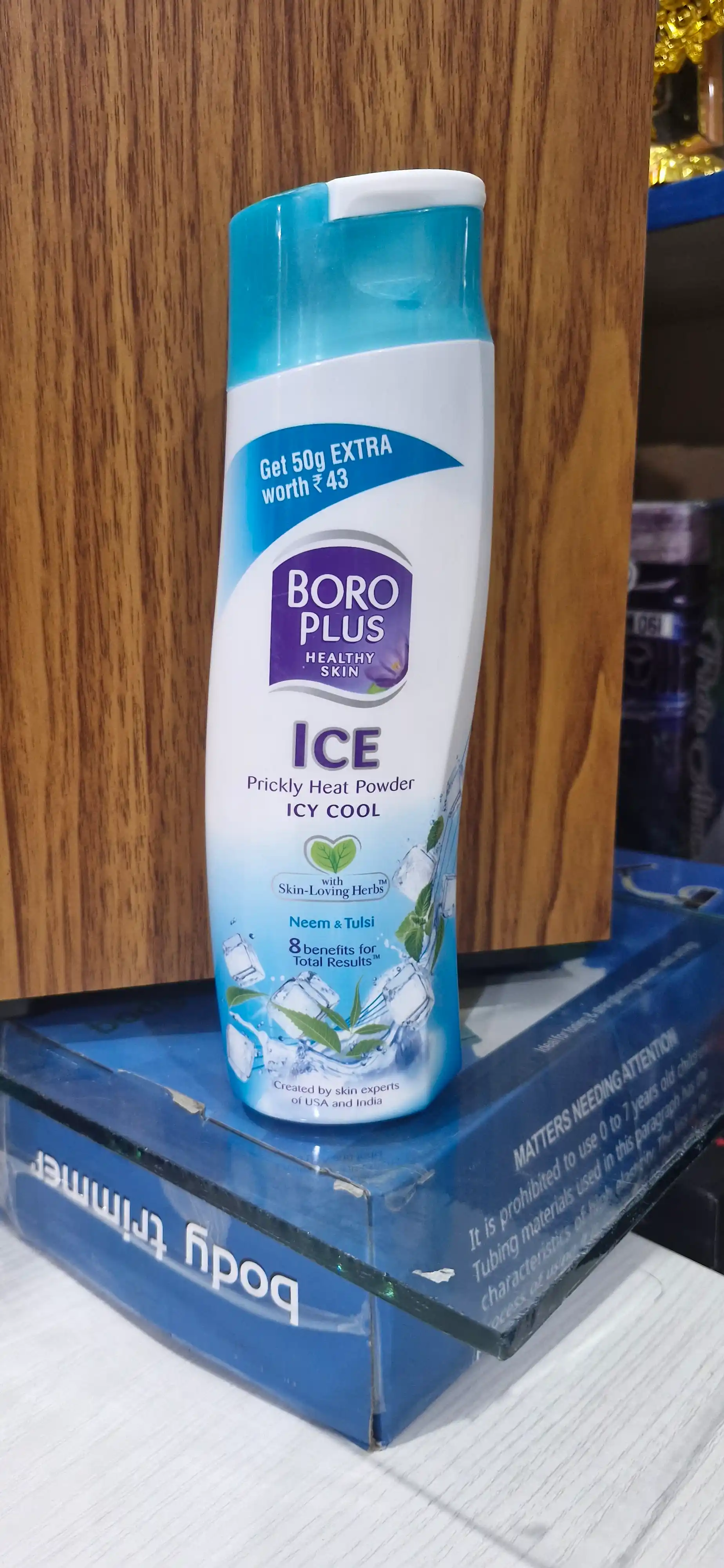 Порошок-антиперспирант Boro Plus ICE, 210 г, тальк, порошок для замораживания, для депиляции