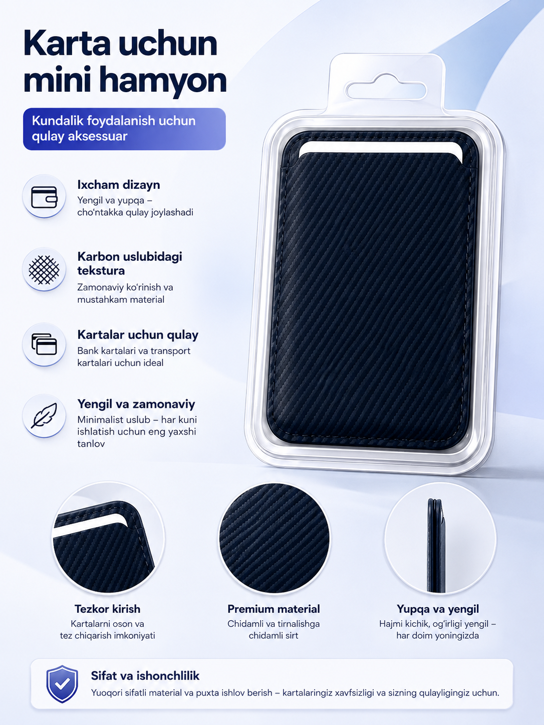 Telefon uchun kartxolder MagSafe bilan - 