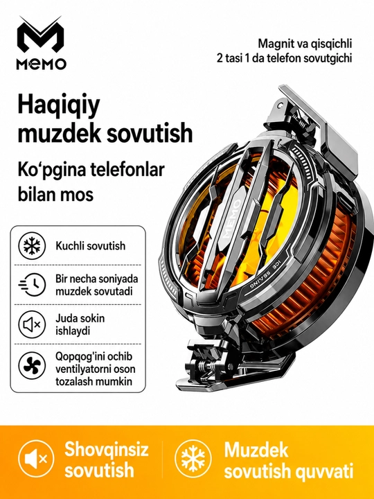 Telefon sovutishgich, Sovutgich, MEMO CX07, Kuler, RGB sovutish mobil telefon uchun
