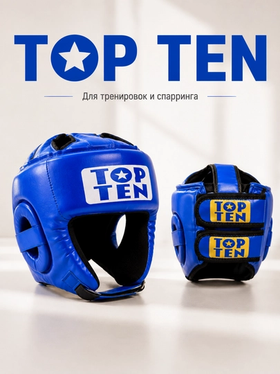 TOP TEN boks shlemi, mashg‘ulot va sparring uchun himoya shlemi