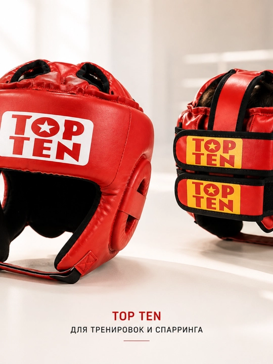 TOP TEN boks shlemi, mashg‘ulot va sparring uchun himoya shlemi