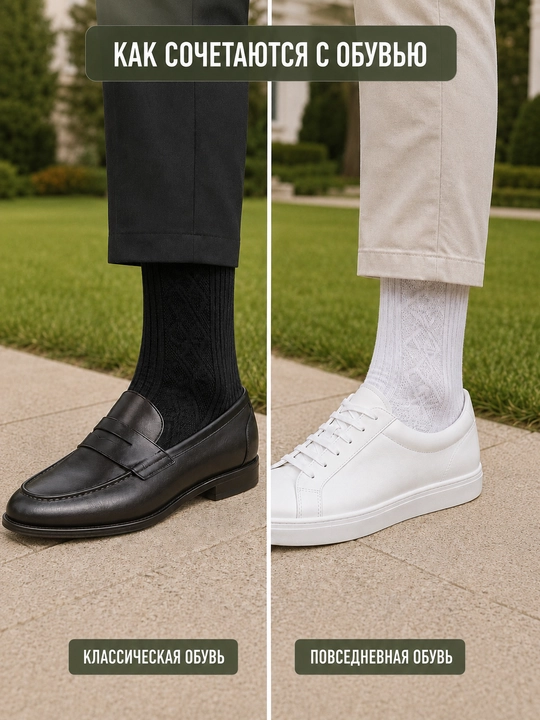 Erkaklar uchun klassik Typkah Socks naqshli paypoqlar, 41–47 o‘lcham, turli ranglarda - 