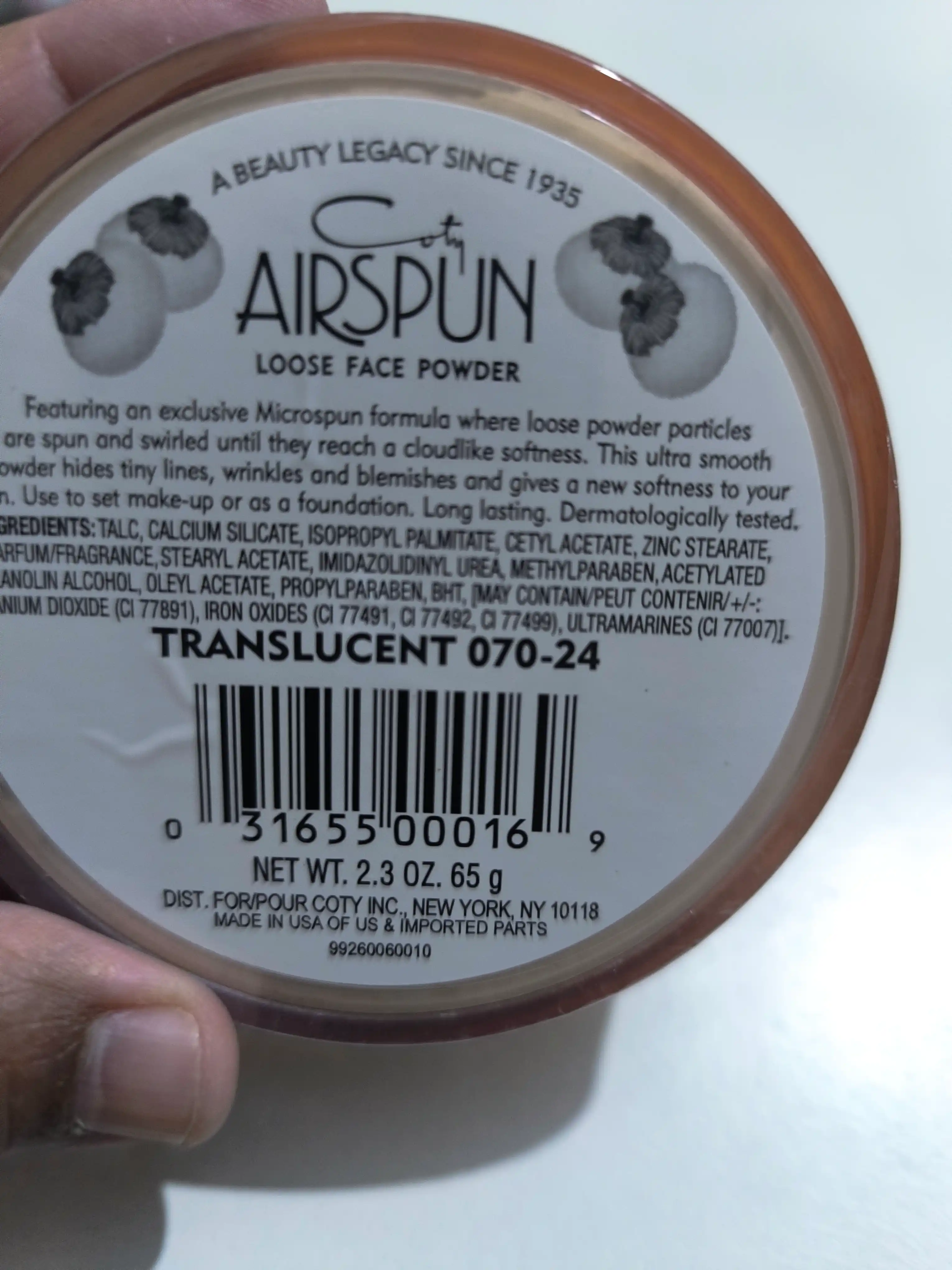 Пудра для лица Airspun, рассыпчатая, тональное средство, для всех типов кожи