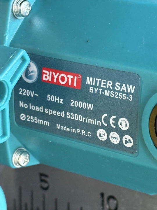 BIYOTI BYT-MS255-3 tortsovka arra, 2000 Vt, 255 mm disk, 5300 ayl/min