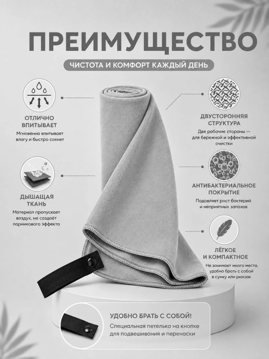 Универсальное полотенце из микрофибры