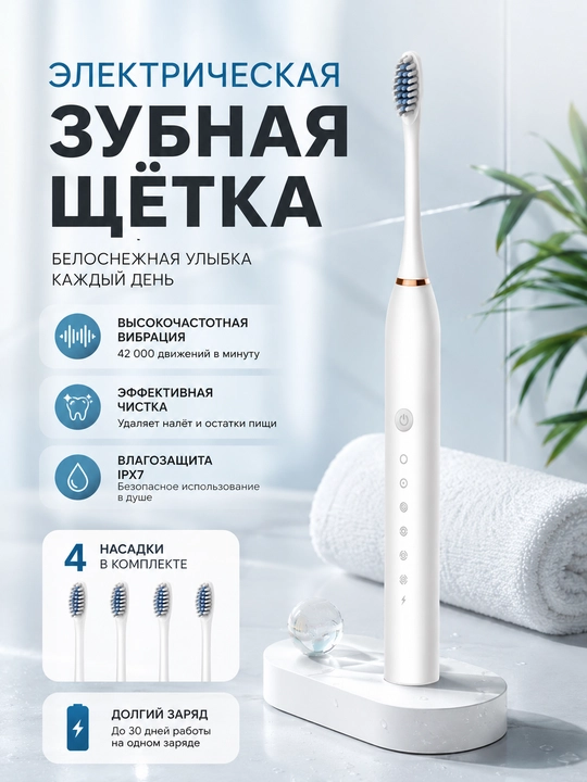 Электрическая зубная щетка, ирригатор, зубная щетка для детей и взрослых, 5 режимов - 