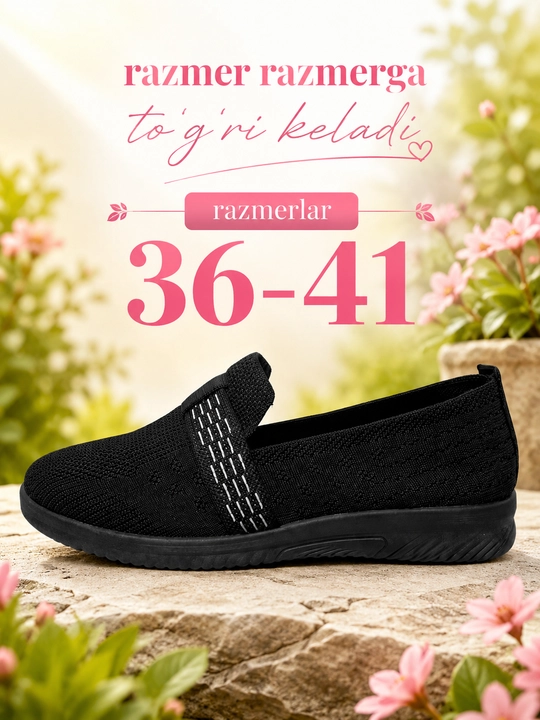 Ayollar uchun yozgi oyoq kiyim, yengil va qulay, 36–41 razmer