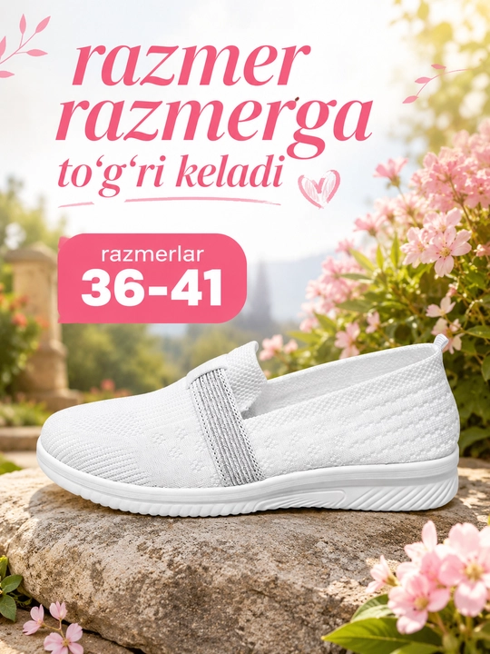 Ayollar uchun yozgi oyoq kiyim, yengil va qulay, 36–41 razmer