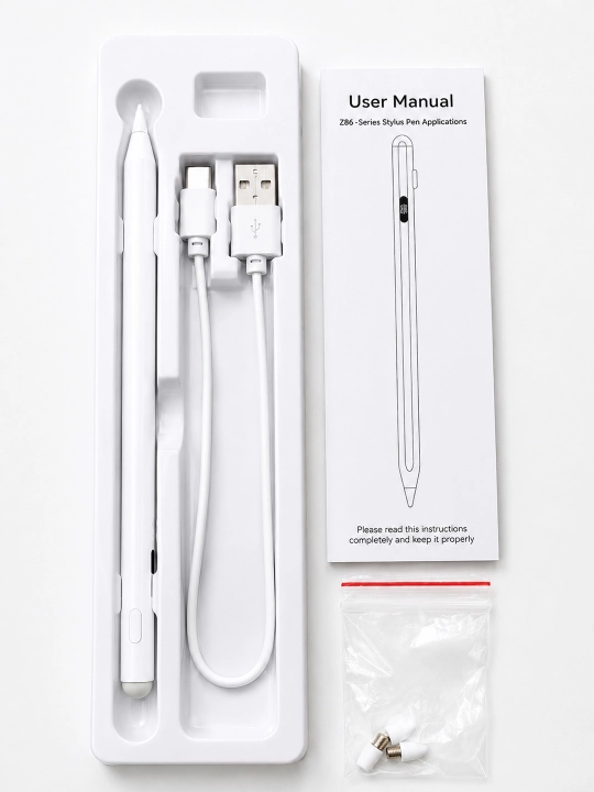 Planshet va telefon uchun universal stilus, Type-C, LCD-displeyli