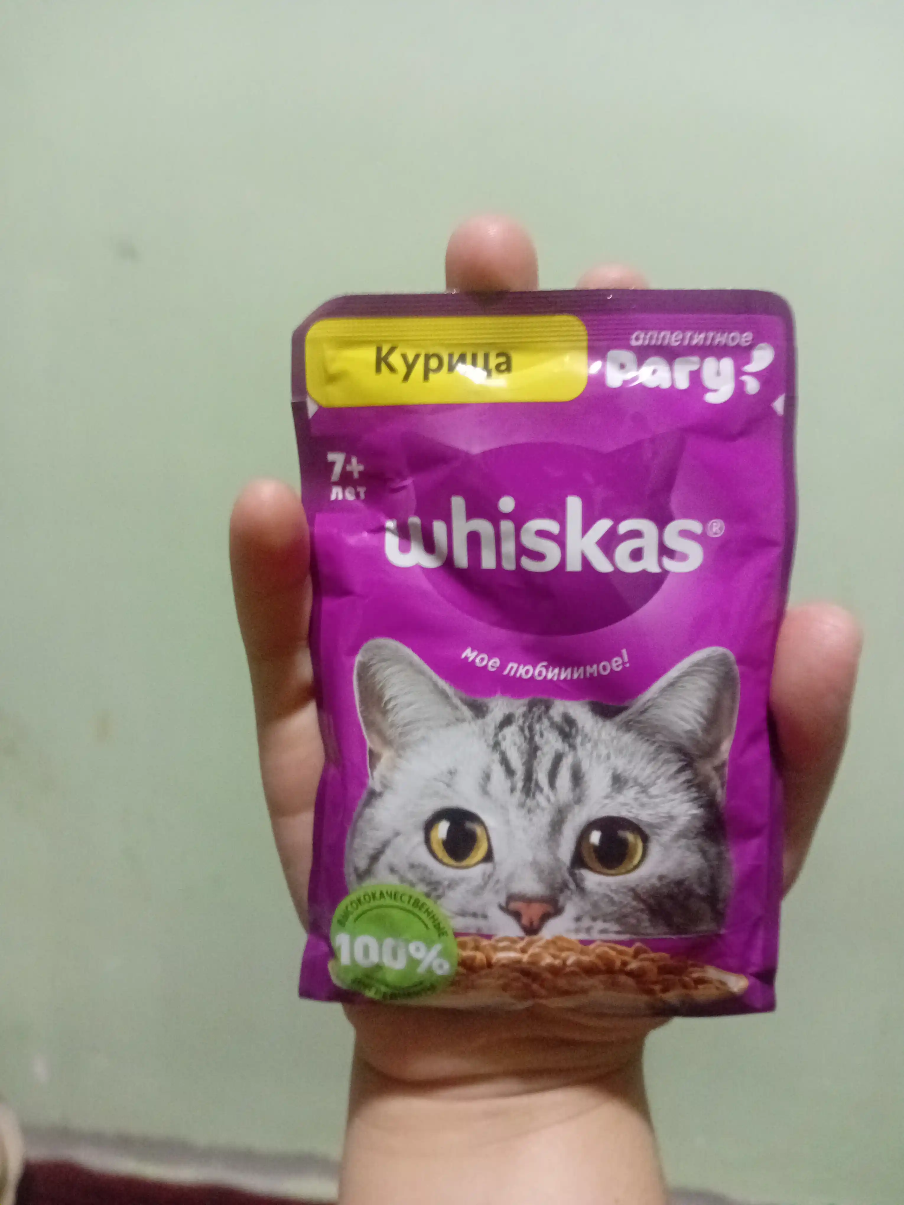 Влажный корм для кошек Whiskas с курицей, 75г 24 шт