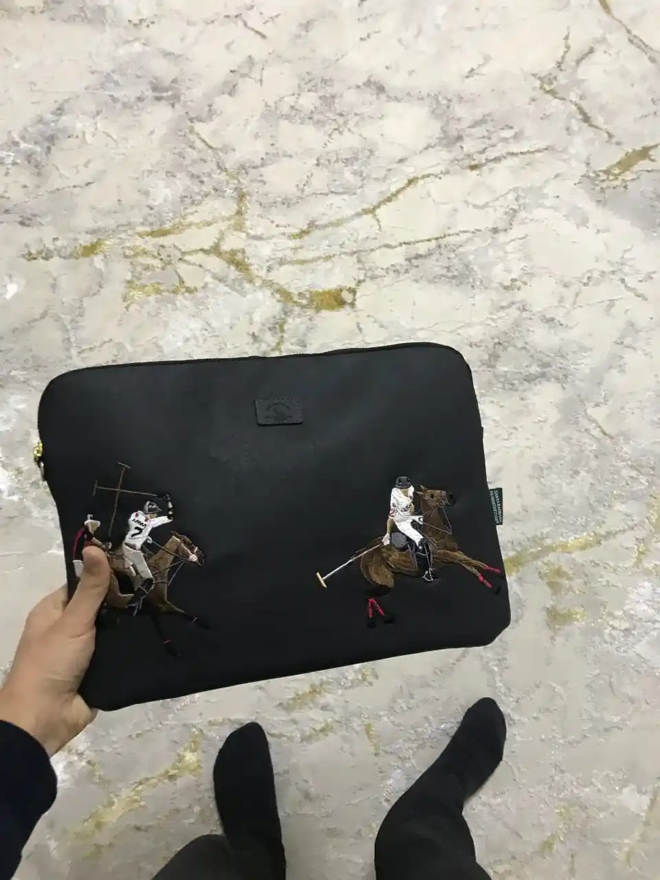 Santa Barbara Polo & Racquet Club мужская барсетка сумка, клатч для ноутбука и документов