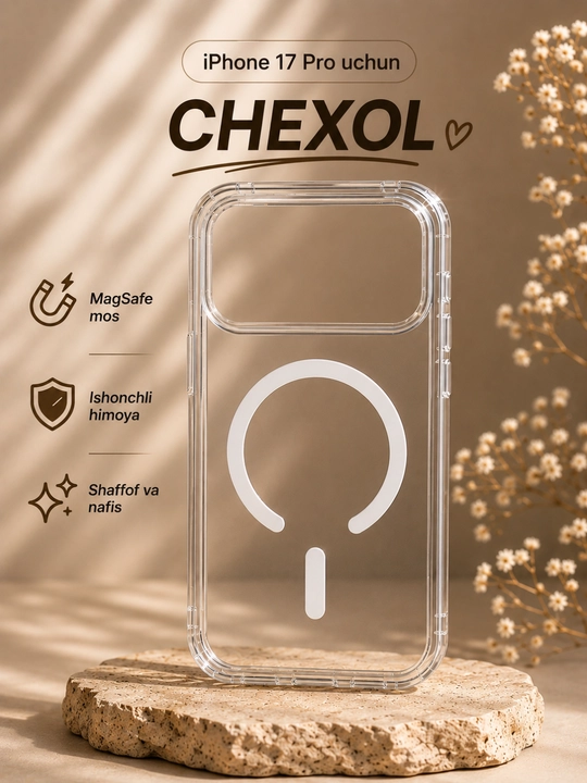 IPhone 17, 17 Pro, 17 Pro Max uchun g‘ilof, iPhone uchun chiroyli g‘ilof - 