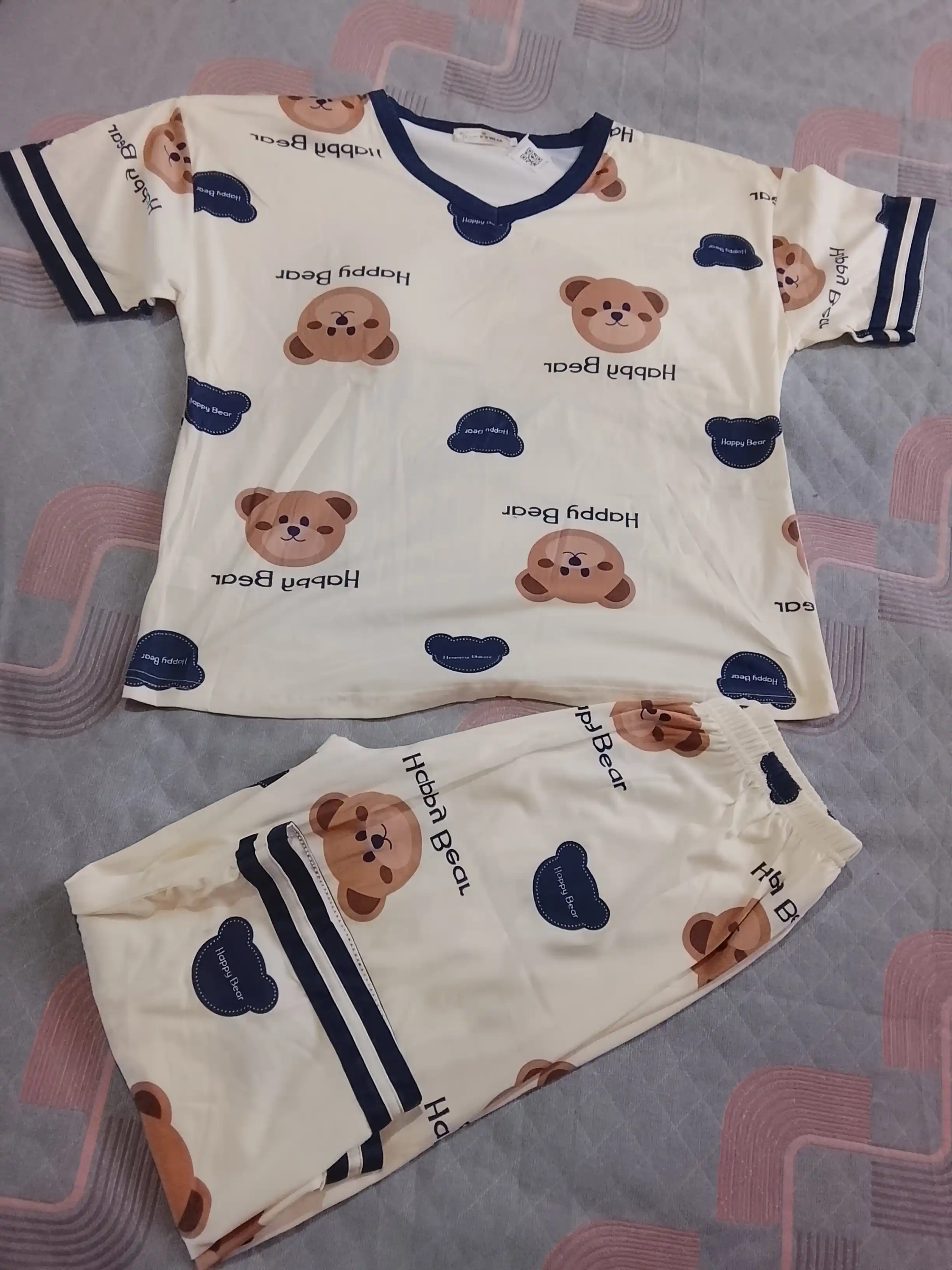 Ayollar va qizlar uchun pijama, ikki dona, ichki siynabandli, kofta va shimli, 2 tasi 1 da
