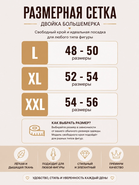 Ayollar kostyumi, katta o‘lchamli, dvoyka, kuzgi klassik kostyum