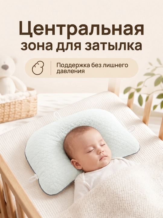 Bolalar uchun ortopedik yostiq, chaqaloqlar uchun yostiqcha, 40×25 sm