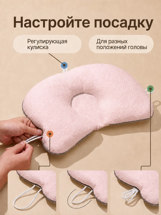 Bolalar uchun ortopedik yostiq, chaqaloqlar uchun yostiqcha, 40×25 sm