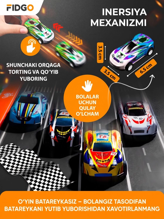 Hot Wheels metall mashinalar to‘plami, konteynerlar konstruktori