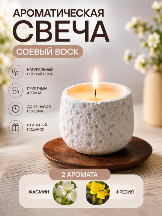 Ароматическая свеча, аромасвеча для дома, диффузор - 