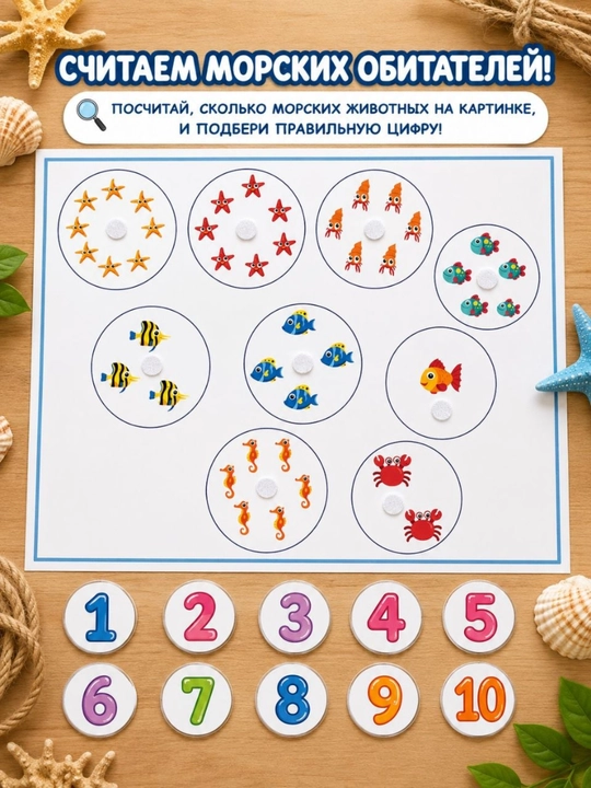 Развивающая игра на липучках для детей - 
