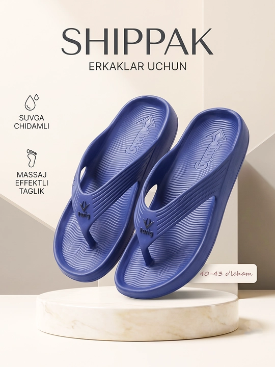 Erkaklar uchun slansilar, yumshoq EVA, zamonaviy ko’rinishda ko’chaga va dacha, suv uchun