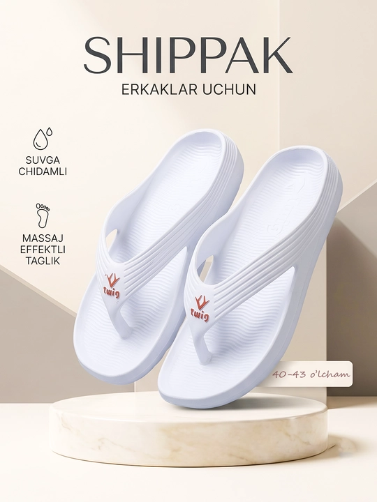 Erkaklar uchun slansilar, yumshoq EVA, zamonaviy ko’rinishda ko’chaga va dacha, suv uchun - 