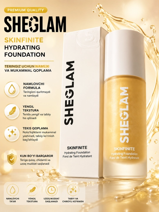 Основа под макияж SHEGLAM, база, праймер для кожи лица, бесцветный, универсальный, 40 мл - 